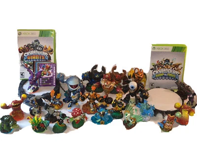 $65 • Buy Skylanders Bundle Lot 2 Xbox 360 Games 2 Portals 25 Figures Cards Giants