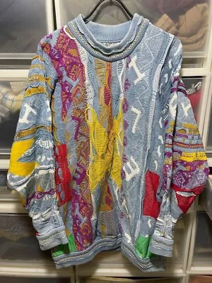 COOGI Blues Cotton Knitted Sweater 3D Knit Size S Made In Australia Vintage • $130