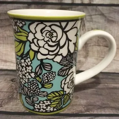 Vera Bradley Island Blooms Coffee Mug Tea Cup Discontinued Retired Floral 2012 • $8.99