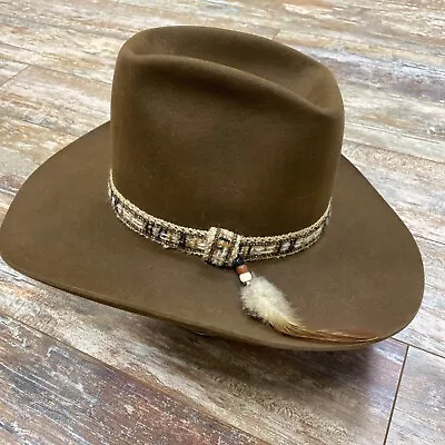 Vintage Resistol Stagecoach Cowboy Hat Size 6 3/4 Brown Woven Band • $52.95