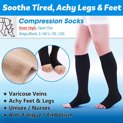 Compression Socks Treatment Women Men Swelling Edema For Nurse FlightTeacher • $24.06