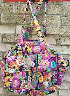 $29.99 • Buy Retired Vera Bradley Va Va Bloom Large Handbag Purse Tote Multicolor Floral
