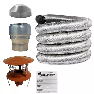 Flue Liner Kit Multifuel Flexible For Installation Wood Burning Stove 316 Grade • £307.56