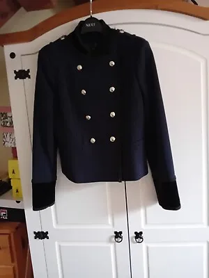 Star By Julian Macdonald Womens Navy & Black Military Jacket 14 • £38