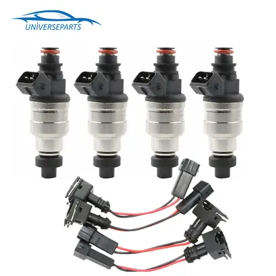 $46.89 • Buy 550cc Fuel Injectors For EVO4 5 6 7 8 9 RX-7 FC3S 13B 20B 4AGE 4G63T Free Clips