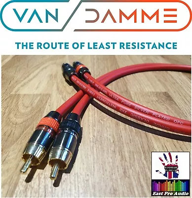 Van Damme - Monster Silver Plated OFC RCA Phono Interconnect Cable Red 0.5m • £15.95