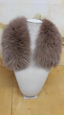  100% Real Brown Fox  Fur Collar Scarf With Magnet Winter Warm Magnet • £35