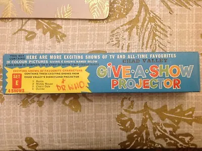 Vintage Chad Valley 'give A Show' Projector Slides Boxed Set E (mid 1960s) • £6.99