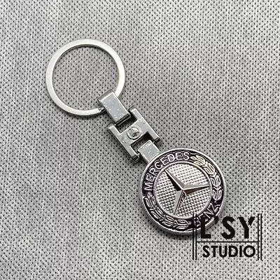 $12.95 • Buy Polished Mercedes Benz Classic Stainless Keyring Ring Chain [SOILD BLACK]