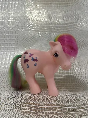 My Little Pony MLP G1 Parasol 1983 Rainbow Mane Clean Pink Body Concave Hooves • $10.50