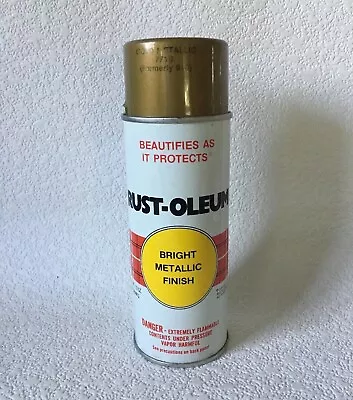 Vintage RUST-OLEUM Gold Metallic #7710 Spray Paint Can 1979 FORMERLY #910 USED • $39.96