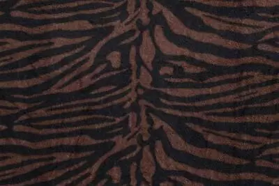 Luxury Double Sided Coral Cuddle Fleece Fabric Material - BROWN ZEBRA • £3.99