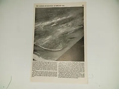 Engebi Island Eniwetok Marines Assault Troops 1944 World War 2 WW2 Picture Sheet • $16