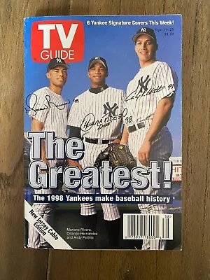 TV GUIDE 1998 NY YANKEES Sept. 19-25 1998 Orlando Hernandez Pettitte RARE!!! • $7.99