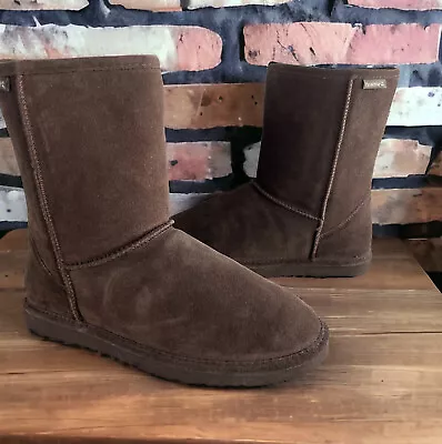 Bearpaw Dorado II Suede Leather Sheepskin Lined Boots Brown Unisex 10 11 / 44 NE • $34.99