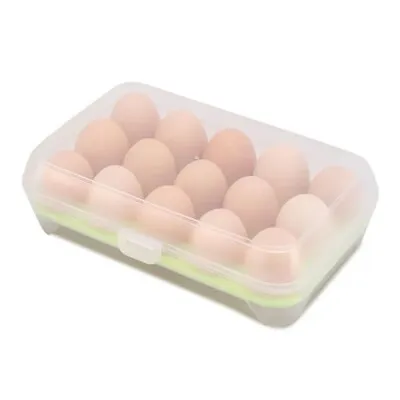 Egg Holder Boxes Tray Storage Box Eggs Refrigerator Container Case Holds 15 Eggs • £6.75