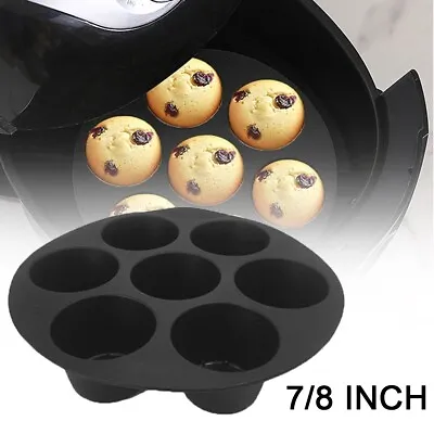 £6.99 • Buy Air Fryer Cup Cake Mold Tray Non Stick Muffin Cupcake Baking Tin Pan Silicone