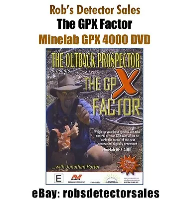 The GPX Factor DVD For Minelab GPX-4000 Metal Detector - Gold Nuggets & Mining • $47