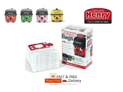 Henry Hoover Bags Hepaflo NVM-1CH Numatic Hetty James Free Delivery • £8.20