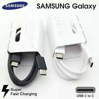 Genuine Samsung Galaxy Type C To C Note S21 Ultra Super Fast USB C Charger Cable • £2.99