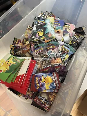 Pokemon Bundle 1500+ EMPTY Booster Packs Blister Sleeves Team Up XY S&M SW&SH • £50