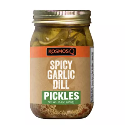 Spicy Garlic Dill Pickles By Kosmos Q • $18