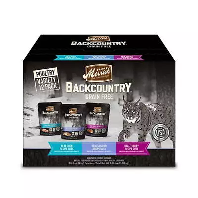 Merrick Backcountry Wet Cat Food Variety Pack 3 Oz Pouches (12 Pack) • $23.91