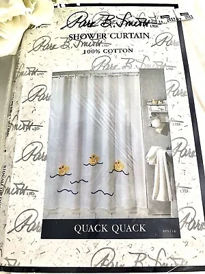 A Vintage Yellow Duck Shower Curtain Cotton Chenille Fabric Park B. Smith NWT • $26.97