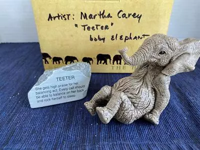 Martha Carey The Herd Teeter Elephant IOB EUC SHIPS FREE • $34.99