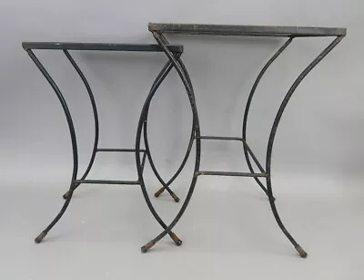 Mid Century Wrought Iron Nesting Plant Stand Shelf Table Retro Vintage Patio • $134.99