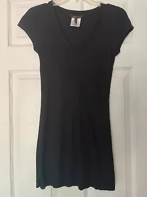 Bcbg Maxazria Women's  Black V-neck Stretch Dress Tunic Top  ~ Size S ~ Cute! • $9.49