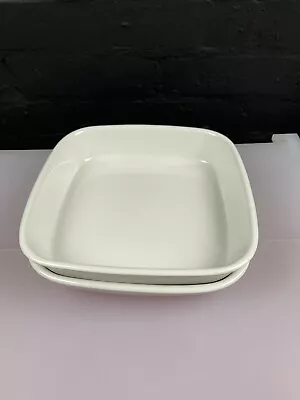 $36.79 • Buy 2 X Steelite Square Baking Roasting Serving Dishes White 9.75  Last 2 Sets