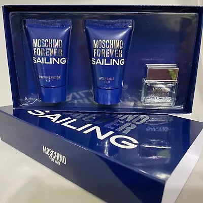 Moschino Forever Sailing 3pcs Men Mini Travel Set 0.12 + 0.8 Balm + Gel • $17.97