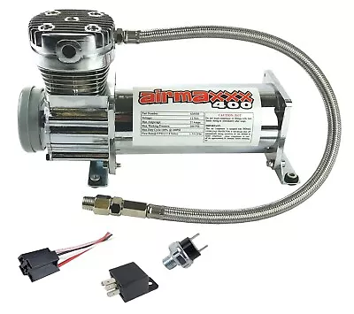 Airmaxxx Chrome 400 Air Compressor 165 On 200 Off For Bag Suspension System • $119.98