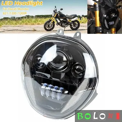 For Ducati Monster 821 1200 1200R 1200S 2014-2017 LED Headlight Assembly W/ DRL • $372.78