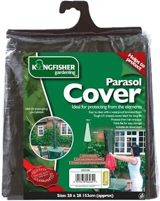 £3.69 • Buy Kingfisher Green Umbrella Parasol Cover Garden Furniture Patio Waterproof Cover