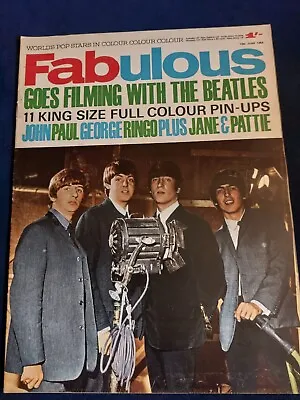 Rare FABULOUS Magazine 13 JUNE 1964 Beatles Special Ed Pattie Boyd Jane Asher • £35