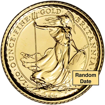 Great Britain Gold Britannia £10 - 1/10 Oz - BU - Random Date • $248.38