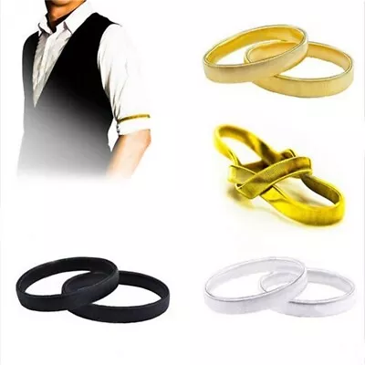 2PC Mens Shirt SLEEVE HOLDER Arm Bands Men Sleeves Hold Ups Elasticated Armbands • £4.07