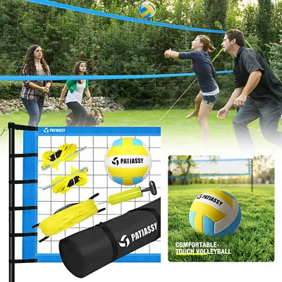 Professional Portable Volleyball Net Set Heavy Duty With Poles Ball Pump Beach • $71.55