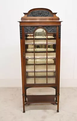 Edwardian Display Cabinet Mahogany Art Nouveau • $1570