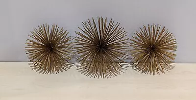 MCM Atomic Metal Wall Decor Starburst Sea Urchin Set Of Three Different Sizes • $28