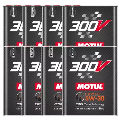 Motul 300V Competition 5W30 100% Synthetic Engine Racing Oil 110814 2L 8 Pack • $259