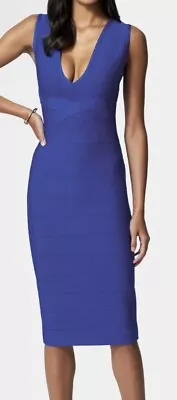 NWT BEBE Bandage Midi Dress Blue Lolite SALT022 Blue XS Club • $24.90