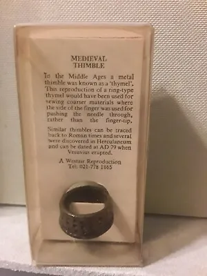 Vintage WESTAIR Reproduction Medieval Ring Style Metal Sewing Thimble NIB • $10.50