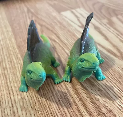 Realistic Dinosaur Dimetrodon Fin Back Animal Figure X2 • $13