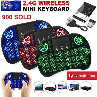 $14.49 • Buy Mini Wireless Remote Keyboard For Smart TV Android Box I8 2.4GHz With Touchpad