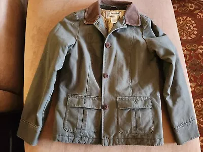 LL Bean Barn Coat Utility Jacket Thinsulate Insulated Mens Size Small Green  • $35