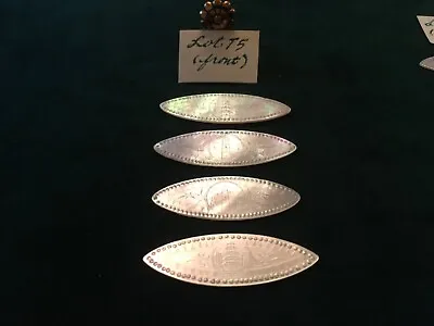 Jewelry Grade Chinese Mother-Of-Pearl Gaming Counters/Tokens/Chips C. 1840 (T5) • $59.99