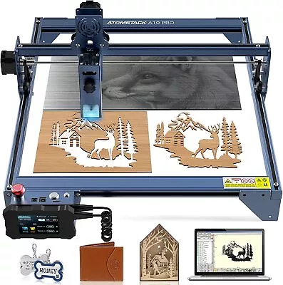 ATOMSTACK A10 Pro Laser Engraving Machine 410*400mm 50W DIY Cutting Machine UK • £455.99